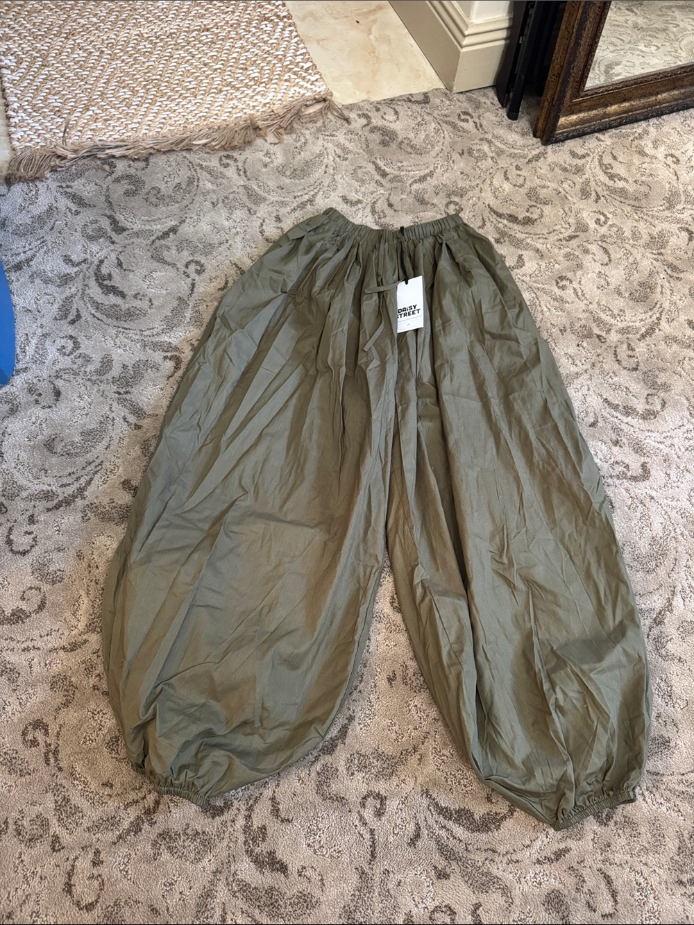 Olive Green Balloon Pants